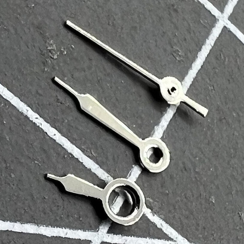 Jeu d'aiguilles de montre argentées pour mouvement Miyota 2035, longueurs 7 mm/6 mm/5 mm, n° 1236