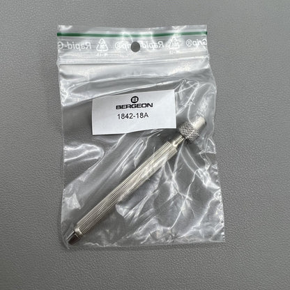 Swiss Pin Vise Bergeon 1842-18A with 2 collets 0-1mm and 0.8-2mm for watch repair precision