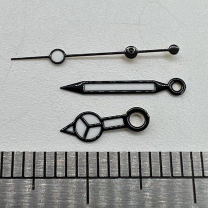 Green luminous watch hands set with lightning second hand for NH35 NH36 movement, enhancing precise timing.