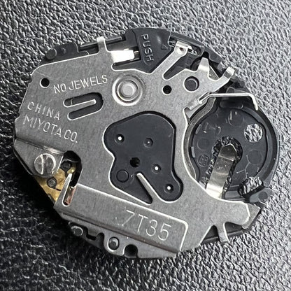 2 PIECES Miyota 7T35 Watch Quartz Movement 3 Hands Movement