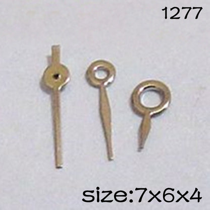 2er Set silberne Uhrzeiger für Miyota 2035 Uhrwerk 7mm 6mm 4mm Längen