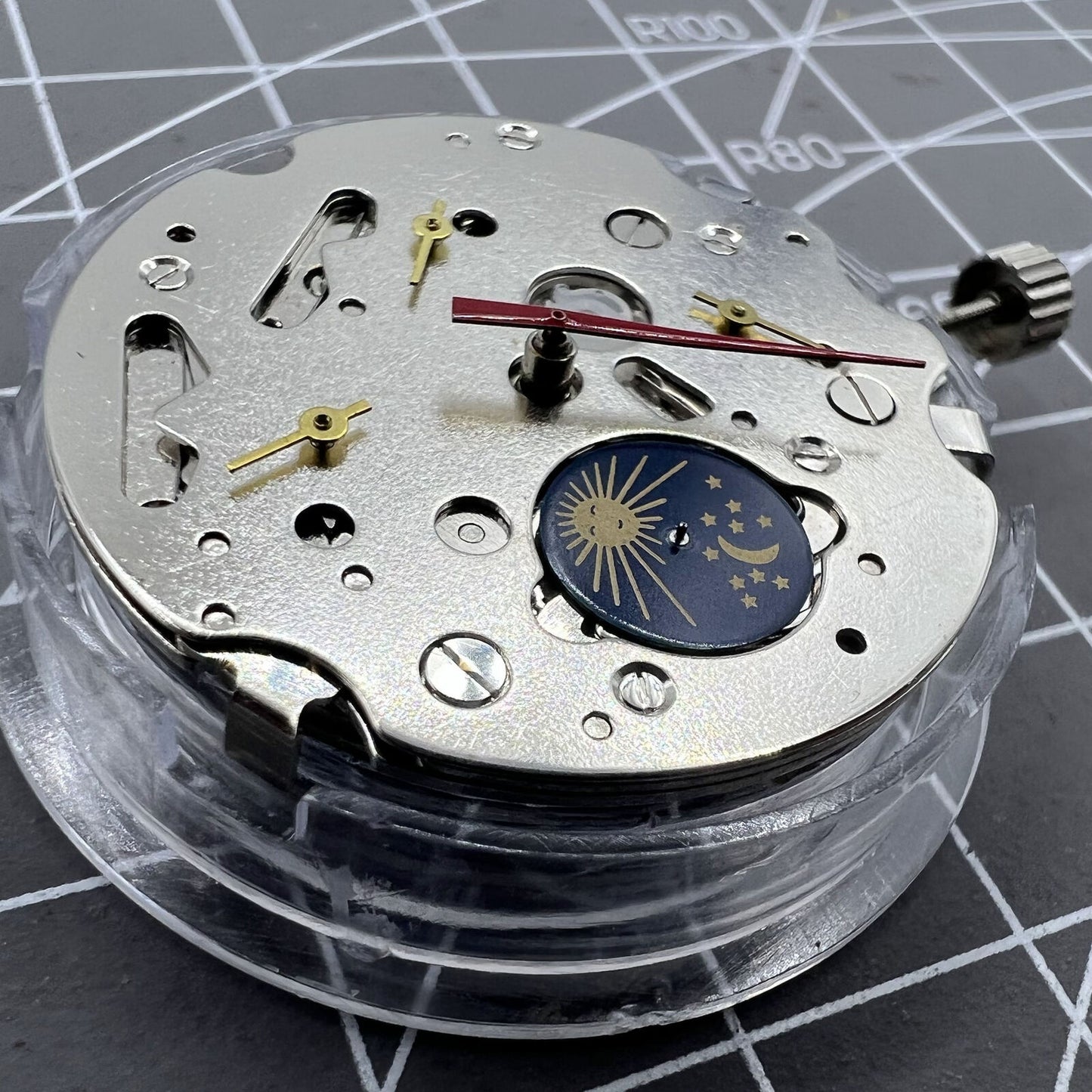 TY2876 T16 watch accessories with automatic mechanical movement and small second subdials at 3, 6, 9, and 12 o?clock by TY Brand.