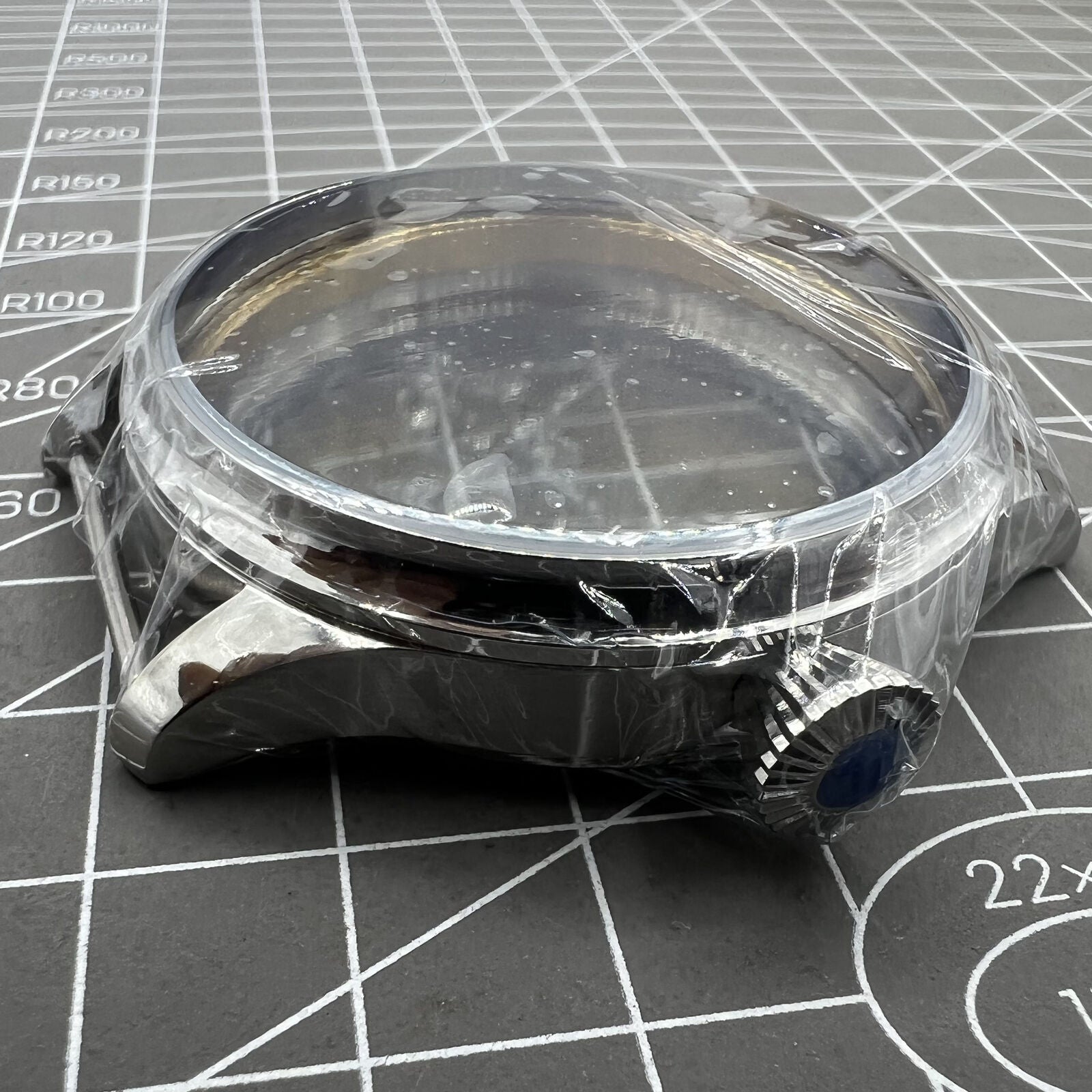 44mm stainless steel watch case for Seagull ST3600/ST3621 & ETA 6497 movements, durable design.