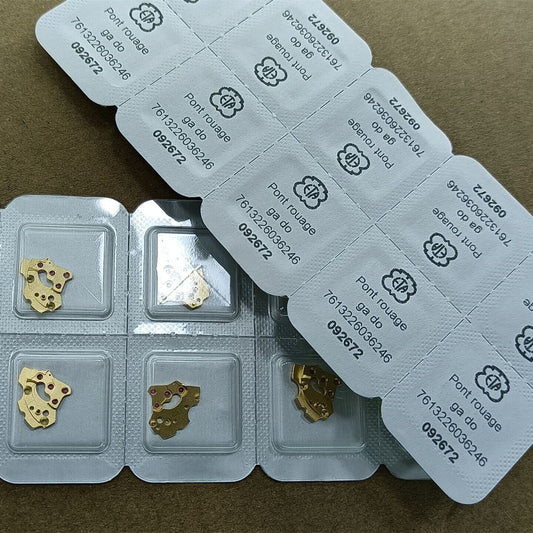 Golden Train Wheel Bridge for ETA2671 watch repair, compatibility with Calibre 110.