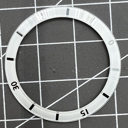 Lunette de montre en céramique blanche 31/36 mm avec chiffres pour hommes et femmes 
