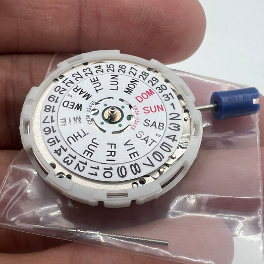 Epson YN56 watch movement showcasing mechanical date and day function in Japan brand design