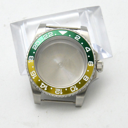 Montre de yacht automatique 40 mm GMT, boîtier compatible avec le mouvement NH35/36, verre saphir