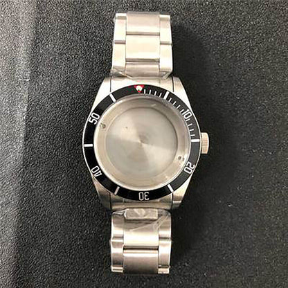 Boîtier de montre 10 types + bague en aluminium + bracelet 41 mm en verre saphir/minéral pour NH35/NH36 