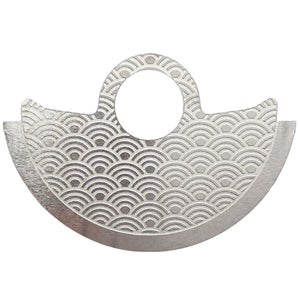 Waved Silver Metal Sheet Overlay for Miyota 9015 Movement Rotor Hammer