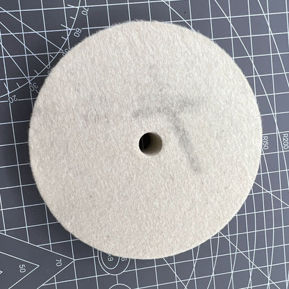 Swiss Bergeon 1207 white felt polishing wheels for watch accessories, precision-crafted Swiss quality.
