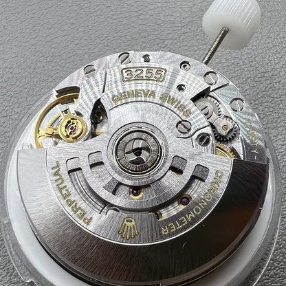 Automatik Uhr China Made Ref 3255 schmaler Kalender Doppeldatum Mechanik