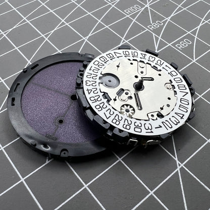 Hattori Epson VR42A solar-powered quartz watch movement, precision timekeeping for accessories.