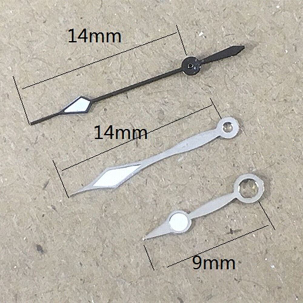 LUME black second hand for Miyota 2035 quartz, precise watch movement replacement part by LUME.