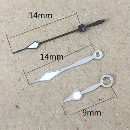 LUME black second hand for Miyota 2035 quartz, precise watch movement replacement part by LUME.