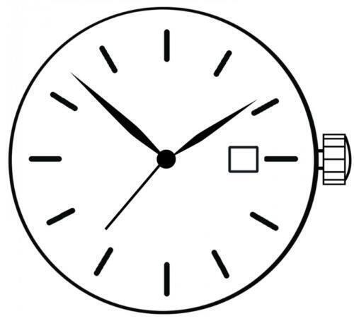 Miyota 2015 Japan Quartz Movement Date at 3