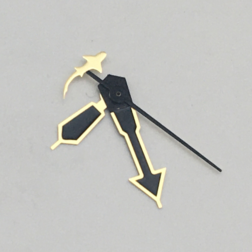Precision 9.5x12.5x12.5mm SKX007 A47 watch hands set compatible with NH35A/NH36A movements.