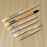 4pcs Wooden Handle Dust Cleaner Remover Soft Cleaning Brush Watch Repair Tool
