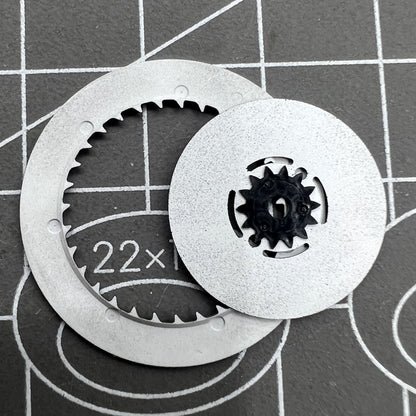 Black Date Disk with Golden Font for Movement NH36 - Date@3 Crown 3/3.8 Position