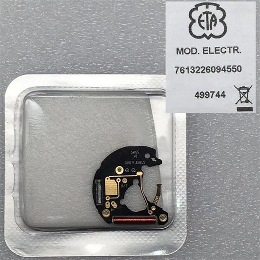 Circuit imprimé de fabrication suisse pour montre <tc>ETA</tc> 256.111 à 3 aiguilles, pièce de réparation 