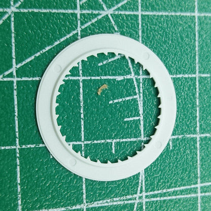 Black date disk wheel with numbers at 6 o?clock for Miyota 8215 watch movement, generic brand.