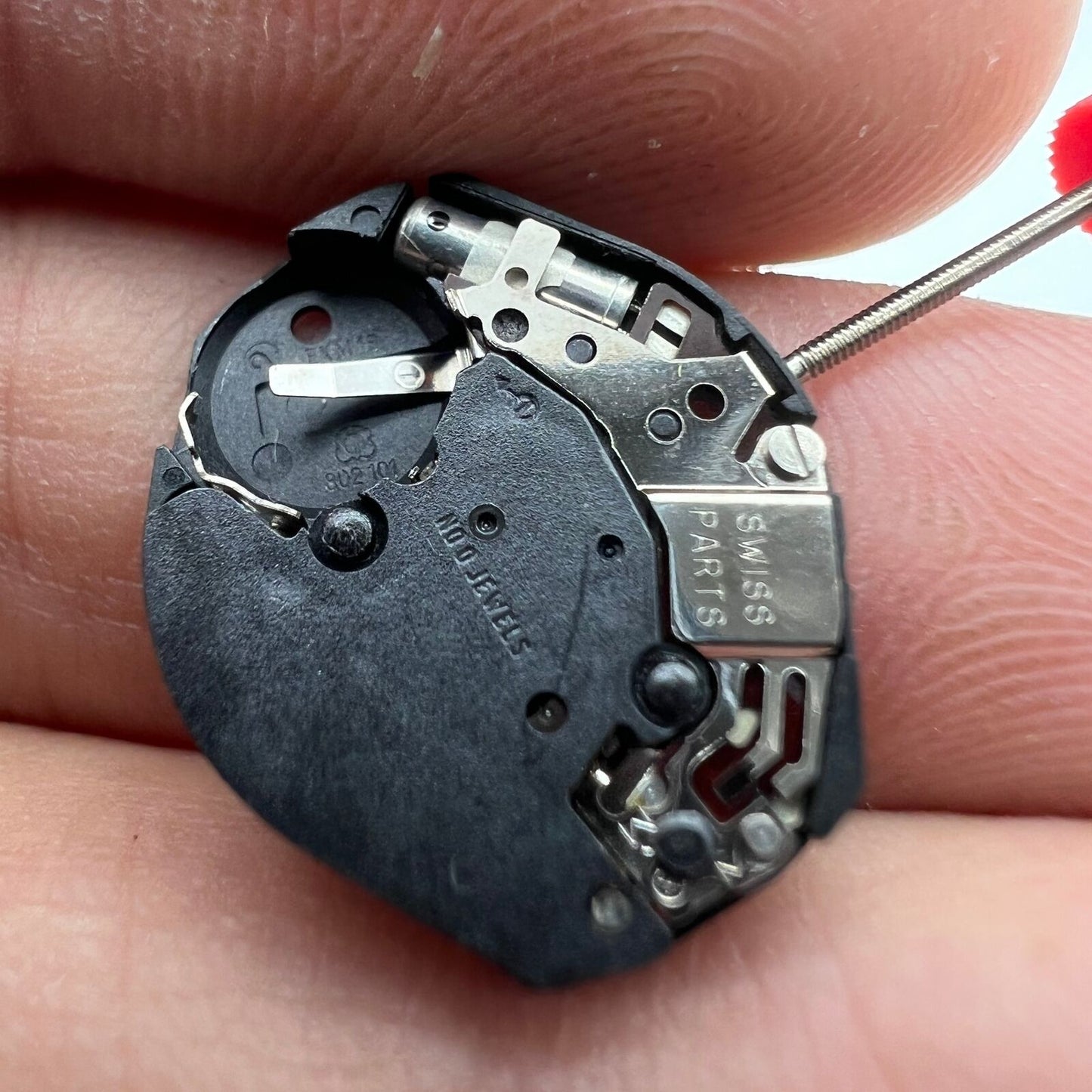 ETA 802.101 Swiss quartz movement with 3 hands, ideal for precise watch repairs and brand upgrades.