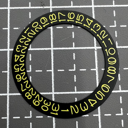 Black Background Yellow Character Date Disk Date Wheel for NH35 NH36 Movement