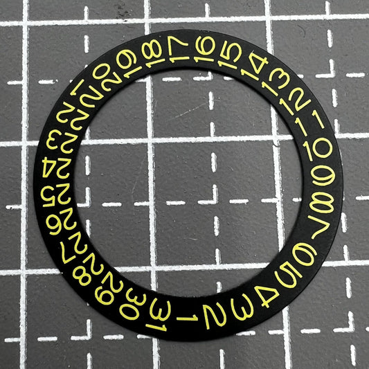 Black Background Yellow Character Date Disk Date Wheel for NH35 NH36 Movement