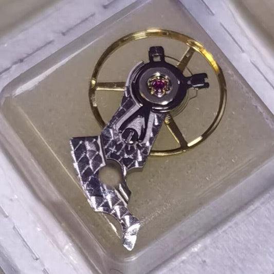 Silver carved watch balance wheel with splint for ETA2824 2836 movement, precision Swiss watch part.