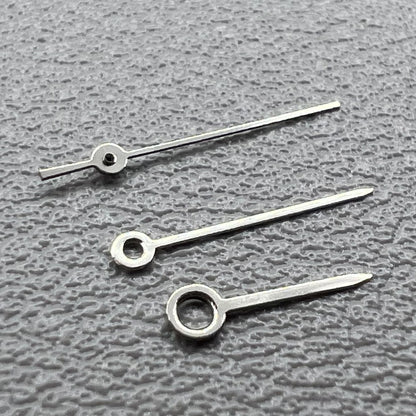 2 Sätze/Packung Uhrzeiger mit silbernem Rand für Miyota 2035 Uhrwerk Nr. 1525