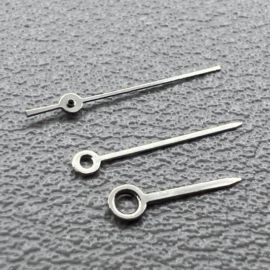 2 Sätze/Packung Uhrzeiger mit silbernem Rand für Miyota 2035 Uhrwerk Nr. 1525