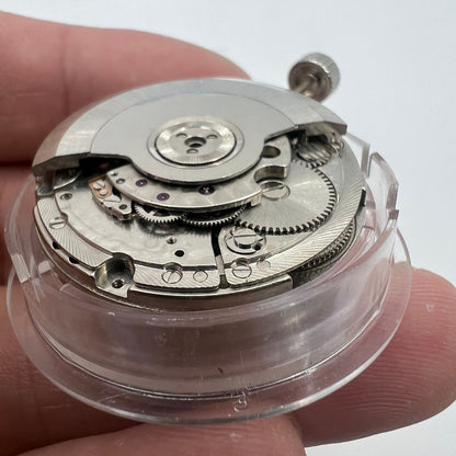 Seagull ST2551 automatic watch with mechanical movement, silver dial, date at 3 o'clock, and black leather strap.