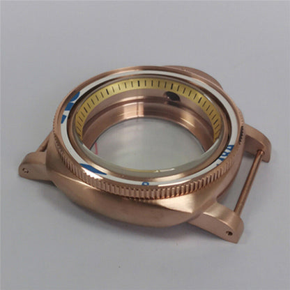 42mm Stainless Steel PVD Rose Goden Watch Case for NH35/NH36/4R/7S Movement