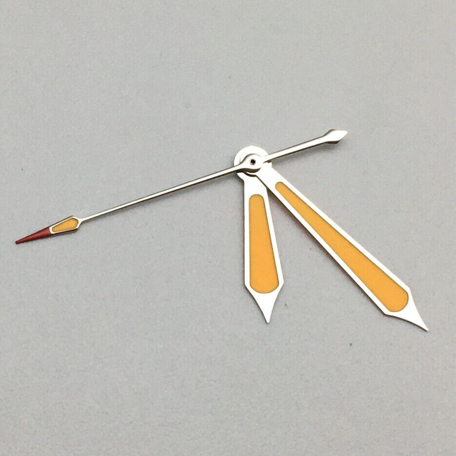 Set of yellow, pink, and blue watch hands for 8215, 8200, and 2813 movements.