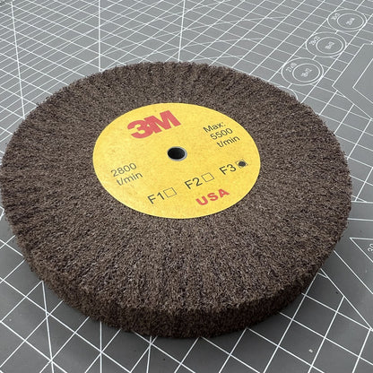 3M Grain Abrasive Wheel with Aluminum Oxide for precision polishing, fits Bergeon 6085-F3 watch accessory tools.