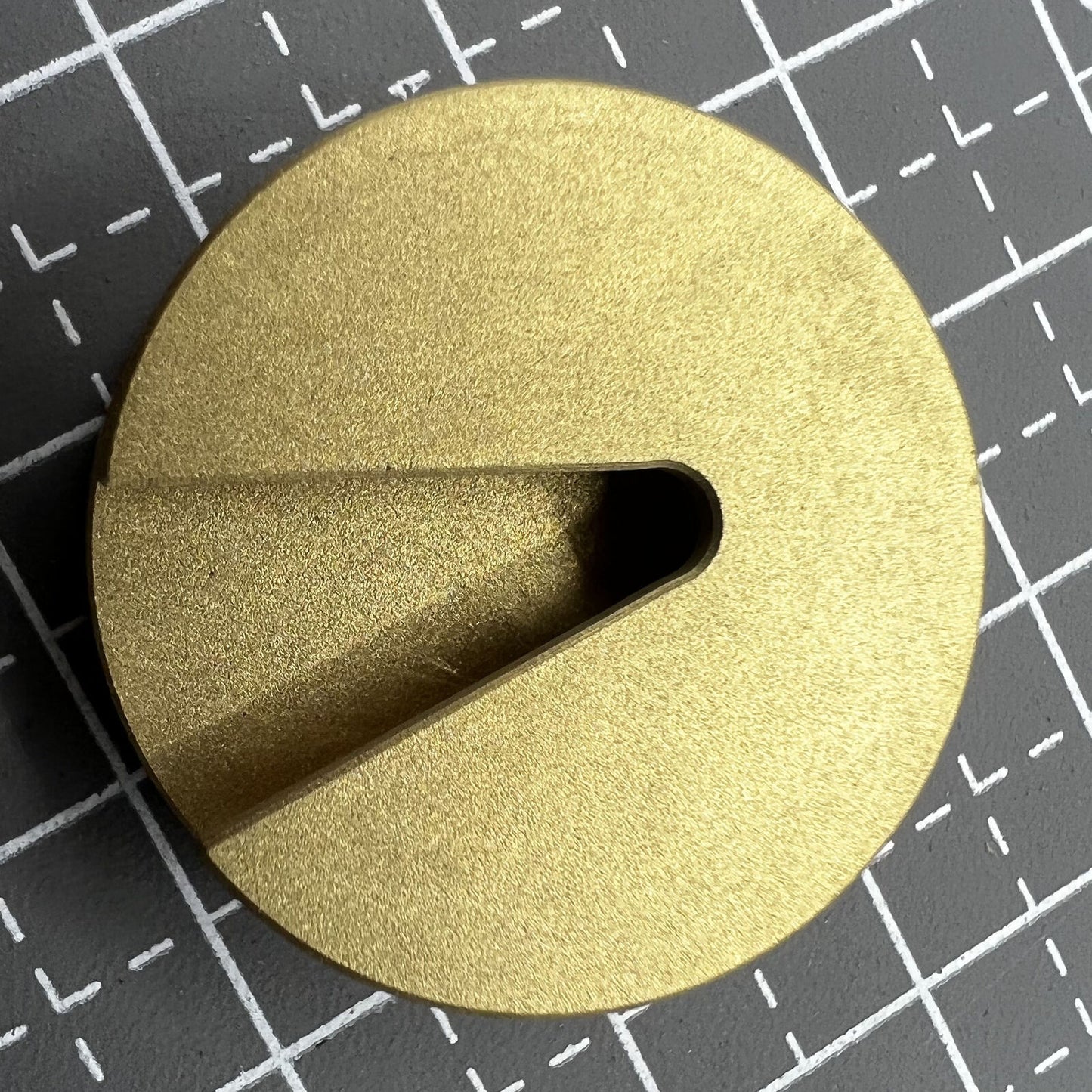 Copper watch balance wheel holder for precise 25mm watch repair, ideal for cleaning delicate parts.