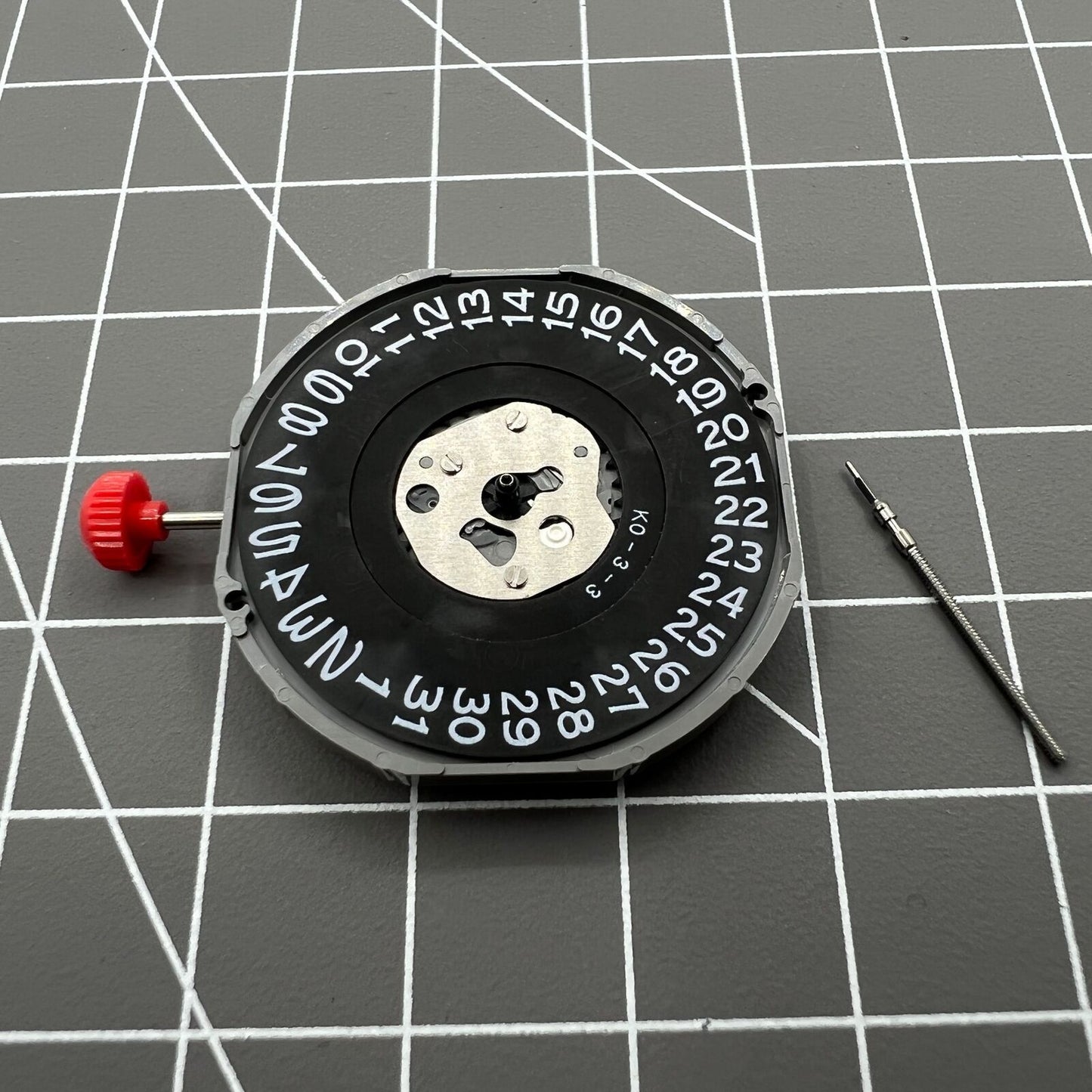 Mouvement à quartz Miyota 2415 noir avec date à 3 heures, fabriqué au Japon, original 