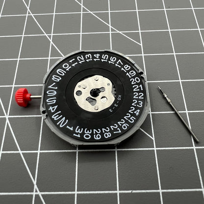 Mouvement à quartz Miyota 2415 noir avec date à 3 heures, fabriqué au Japon, original 