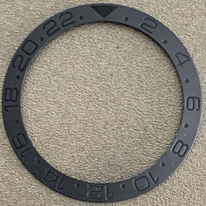 38 mm/30,5 mm mattierter regenbogenblau-goldener Keramik-Uhrenlünetteneinsatz passend für 40-mm-Gehäuse