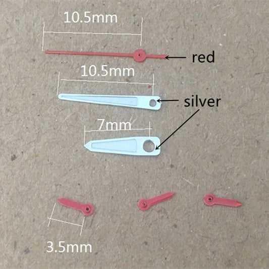10,5 mm silberner Rand, grüne Leuchtzeiger für Miyota OS10 OS20 OS60 OS80