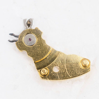 Golden splint balance wheel for ETA2660 ETA2661 movement, precise watch repair part.