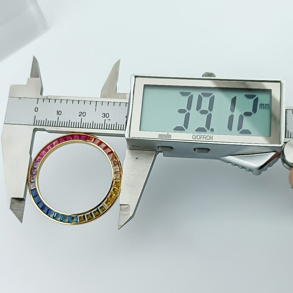 Vibrant 39mm imitation diamond bezel, ideal for VK63 watch customization and style upgrade.