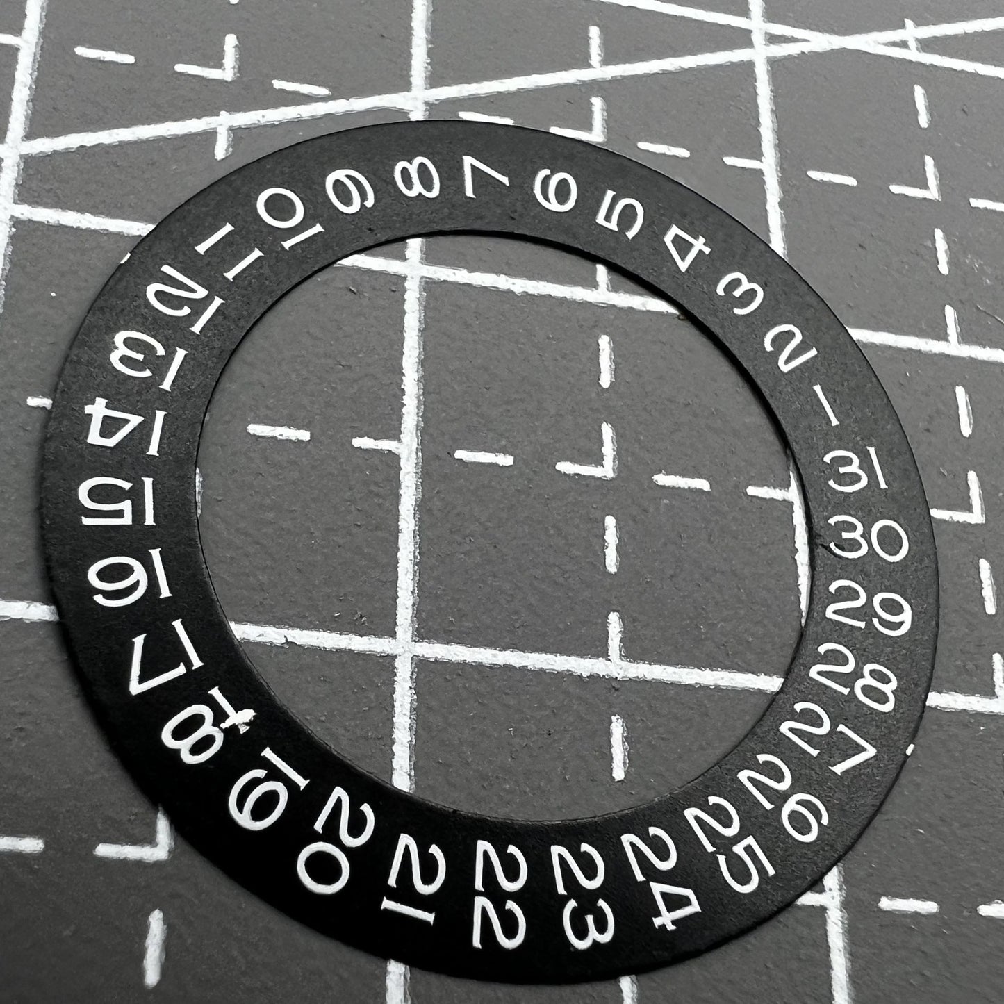 Datumsrad Overlay Weiß für ETA2824 2836 Werk Miyota 8215 8200 Datum bei 3 Uhr