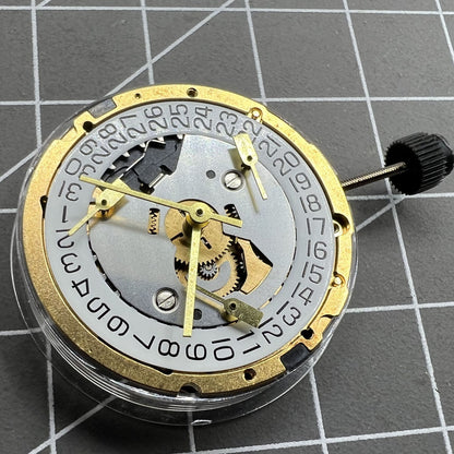 ETA 251.471 multifunctional quartz watch movement close-up highlighting precision components by ETA.