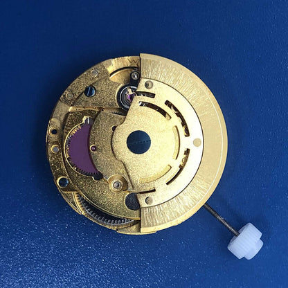MINGZHU 2813 automatic mechanical watch movement with 3 golden hands, precise and durable mechanism.