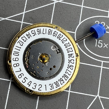 Quarzuhr ETA F05.111 mit zwei Zeigern, Datum bei 6 Uhr, elegante Pr�zisionsuhr f�r Alltag und B�ro.