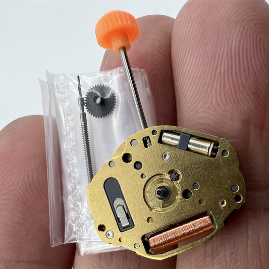 Miyota 1L32 golden quartz watch movement, precision Japanese craftsmanship for accessories.