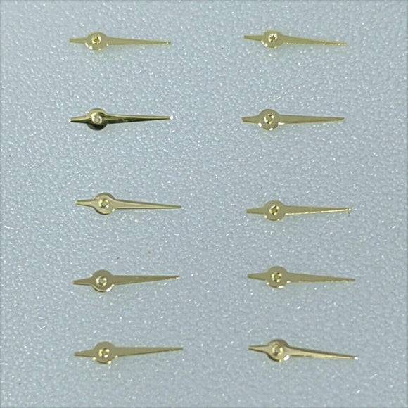 10pcs 4mm Pointed End Golden Small Second Hands for Miyota OS10 OS20 Movement