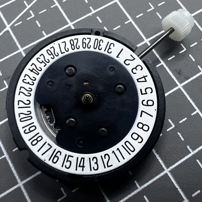 Swiss ETA804.192 Quartz watch movement with date display at 6 o'clock for precise timekeeping