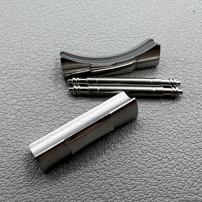 Silver curved end link 21mm for Rolex Daytona bracelet, premium watch accessory