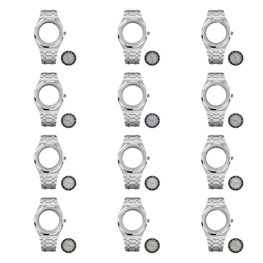 41MM Watch Case + Strap + Dial + Watch Hands for NH70 Modified Case